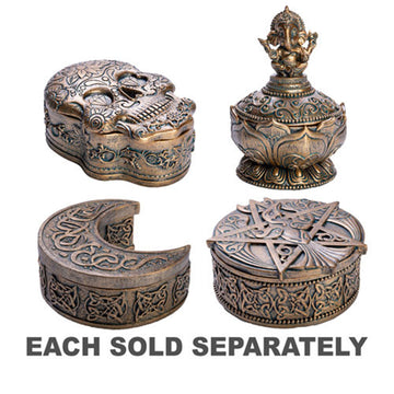 Antique Gold Finish Trinket Box