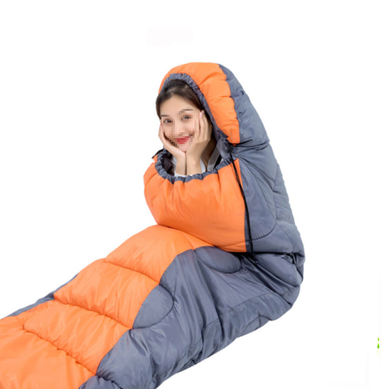 Sac de couchage imaisen orange-gris double face 1300g. 5c -15c