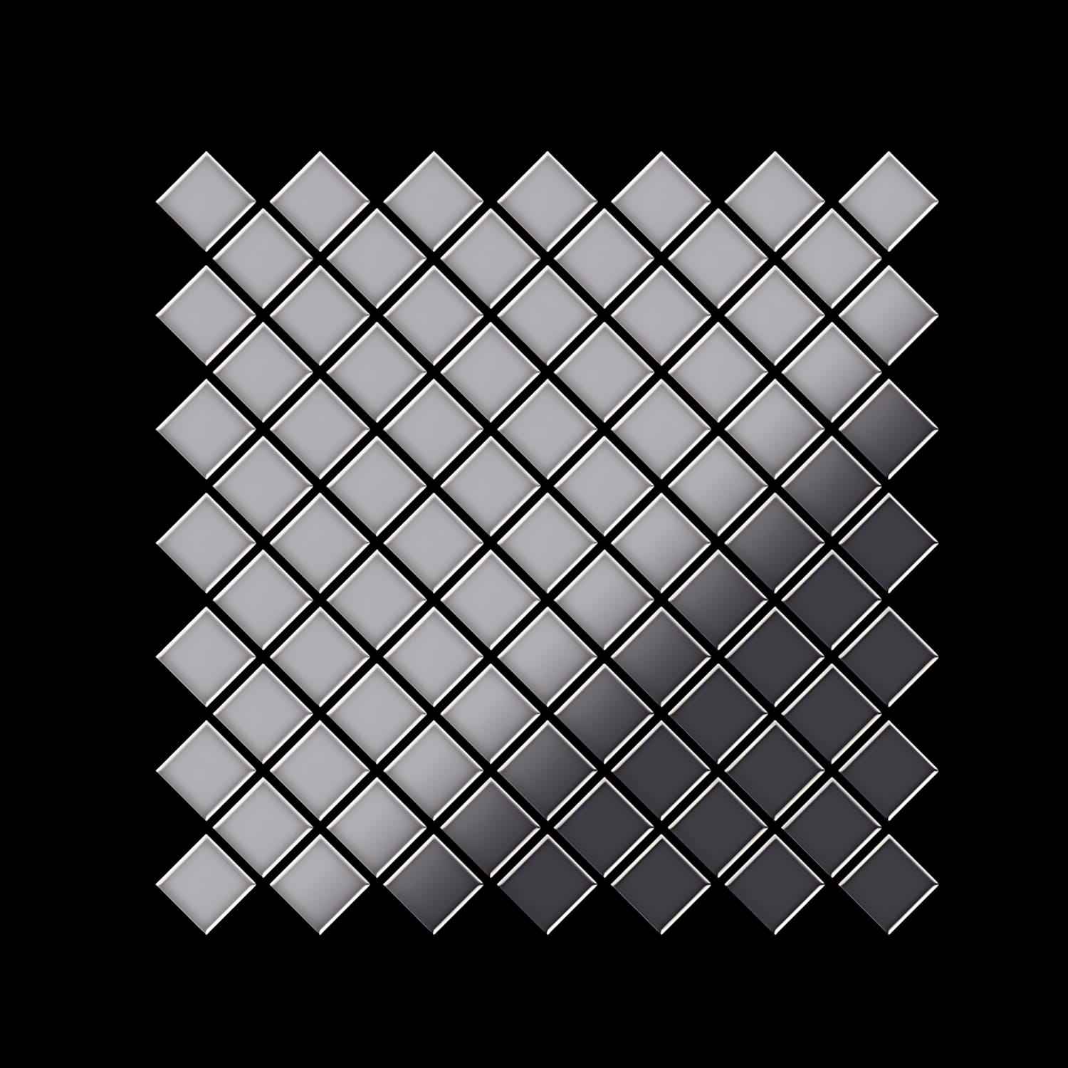 Mosaïque métal massif Carrelage Acier inoxydable Marine miroir gris Grosseur 1,6mm ALLOY Diamond-S-S-MM 0,91 m2