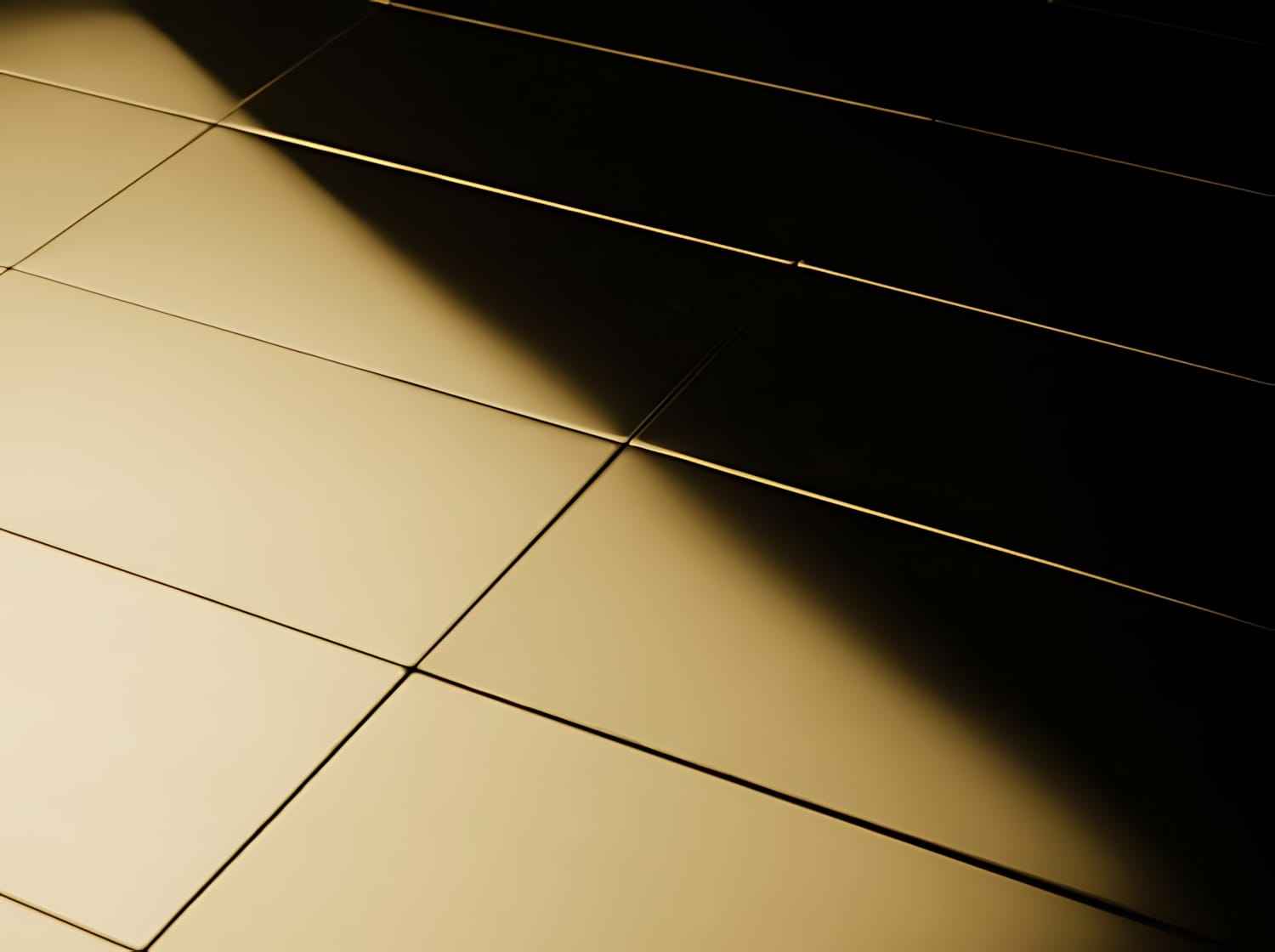 Mosaïque métal massif Carrelage Titane miroir Gold doré Grosseur 1,6mm ALLOY Bauhaus-Ti-GM 1,05 m2