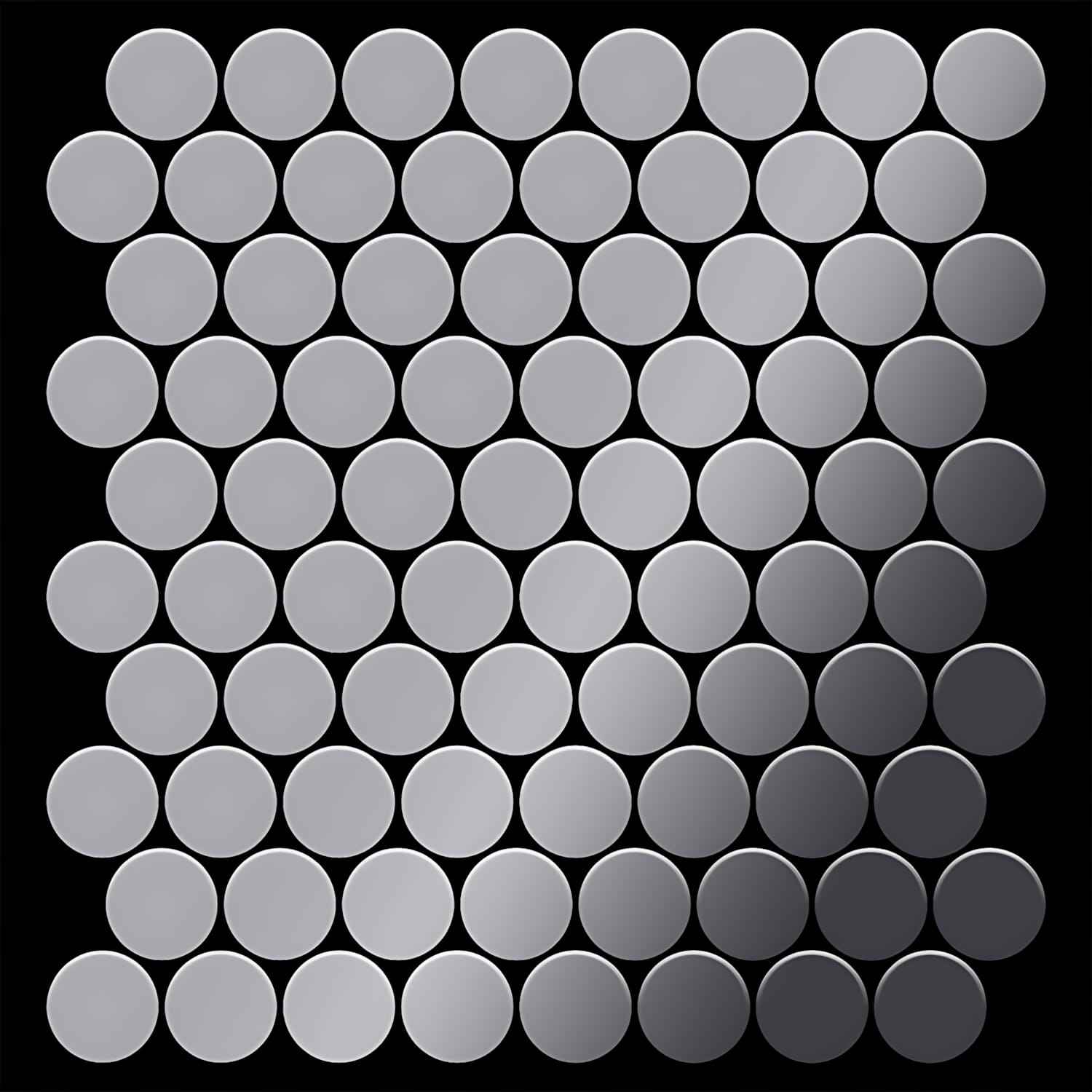Mosaïque métal massif Carrelage Acier inoxydable brossé gris Grosseur 1,6mm ALLOY Dollar-S-S-B 0,88 m2