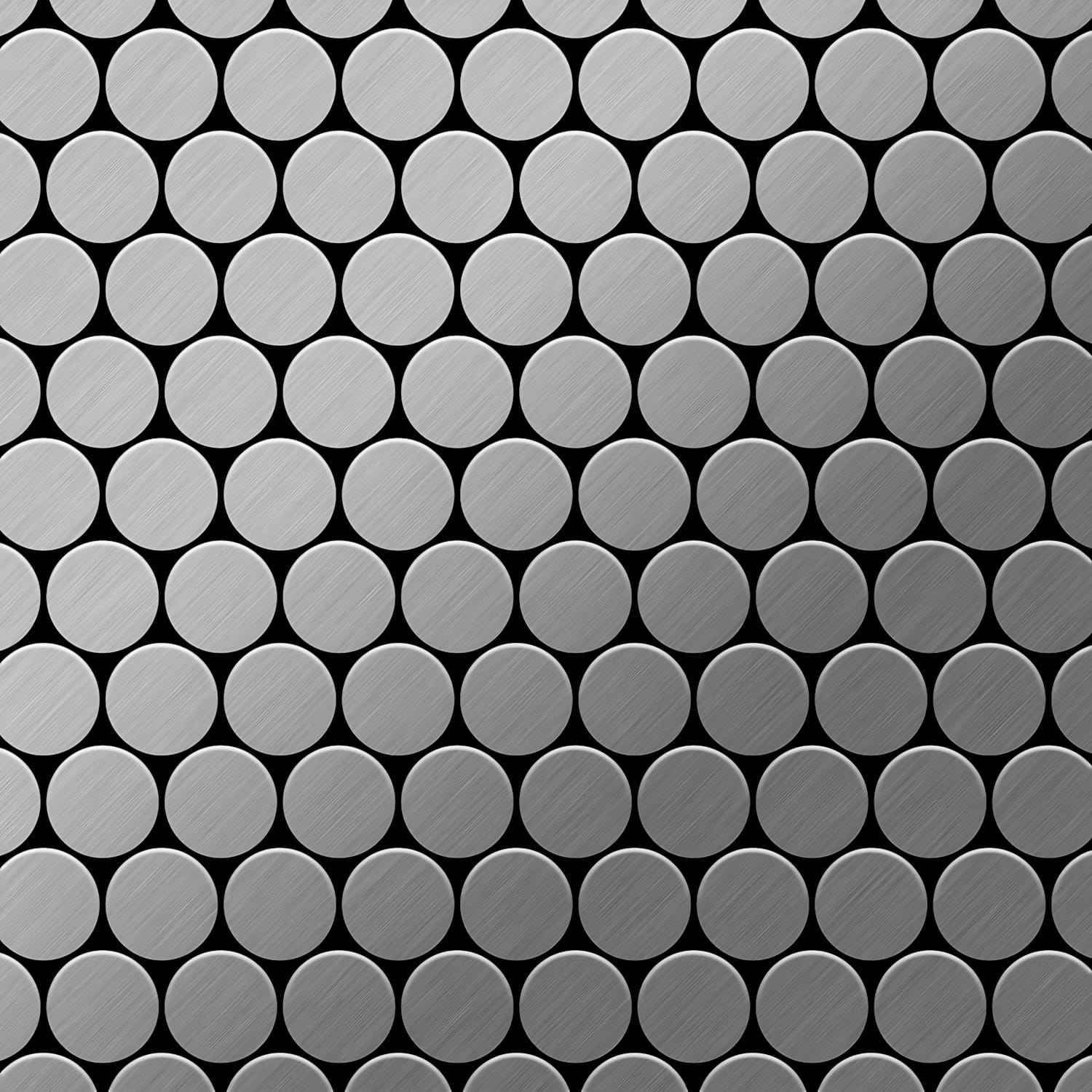 Mosaïque métal massif Carrelage Acier inoxydable brossé gris Grosseur 1,6mm ALLOY Dollar-S-S-B 0,88 m2