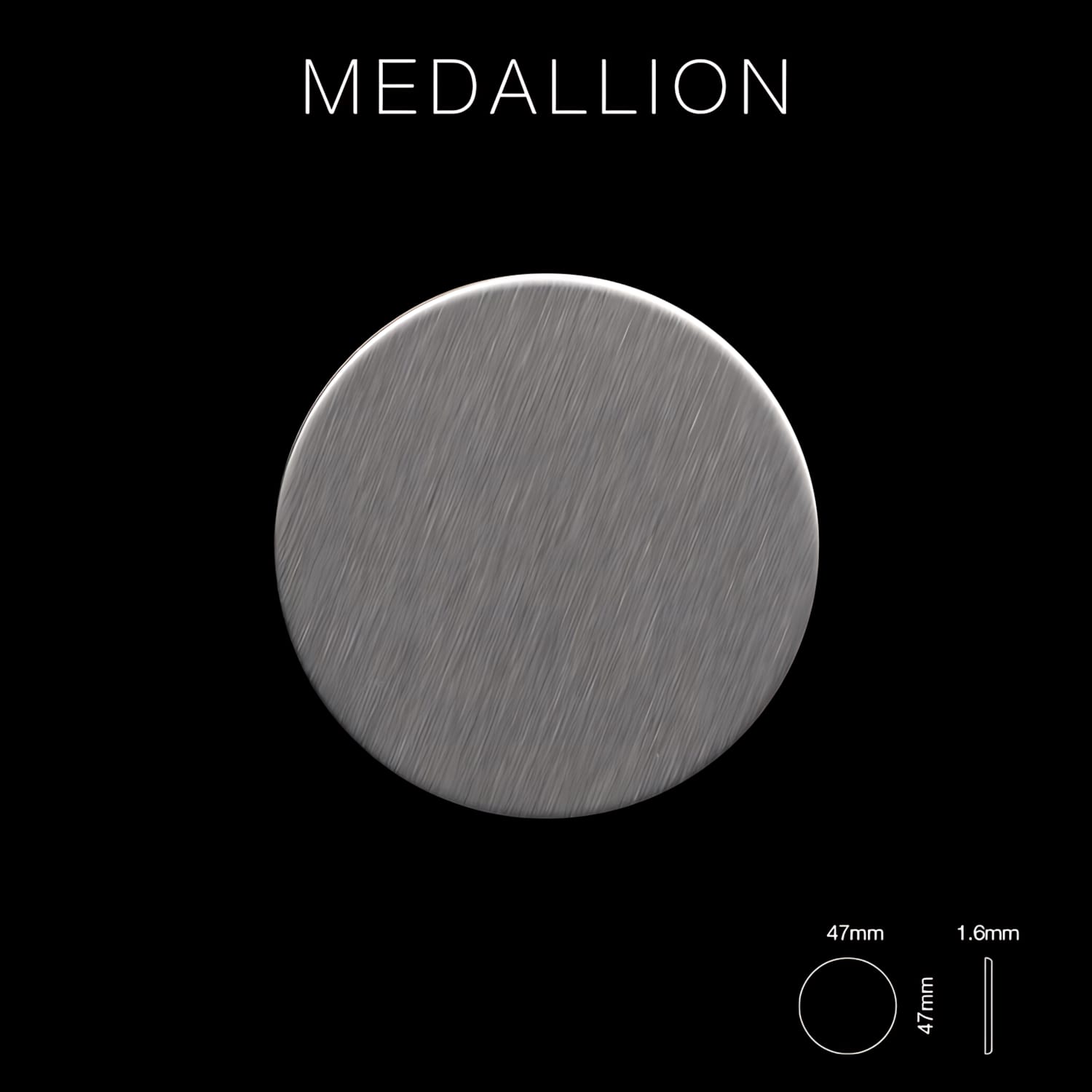 Mosaïque métal massif Carrelage Acier inoxydable miroir gris Grosseur 1,6mm ALLOY Medallion-S-S-M 0,73 m2