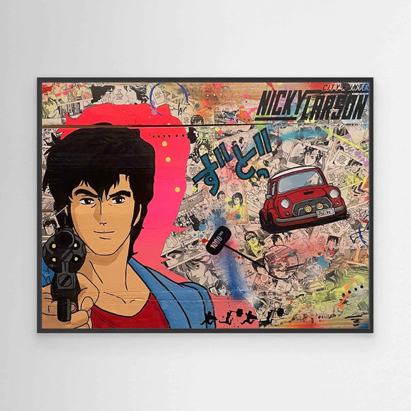 Nicky Larson reproduction officielle sur toile de l'œuvre