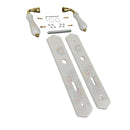 2 poignées de porte ROSAE, Entrée de clé pour chambre, Porcelaine de Limoges, Finition coude doré, Entraxe standard 195 mm
