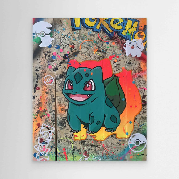 Bulbizarre impression sur toile de l'œuvre originale