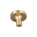 Bouton de meuble LEDER, Finition métal doré et cuir