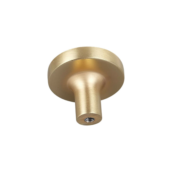 Bouton de meuble LEDER, Finition métal doré et cuir