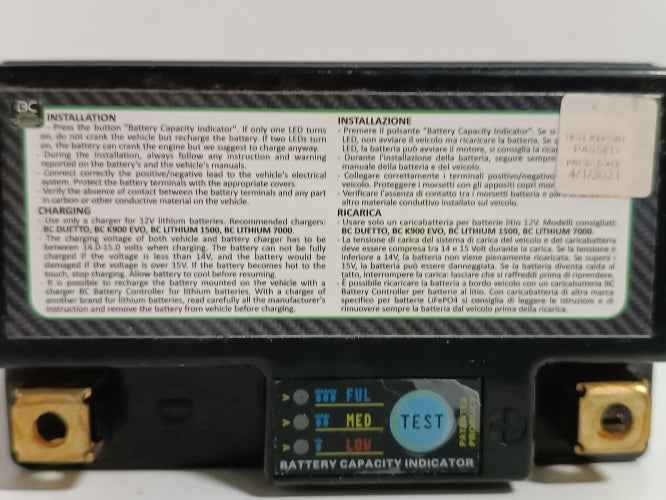 Ecost customer return BC Lithium Batteries BCTX5LFPS LiFePO4 Motorcycle Battery