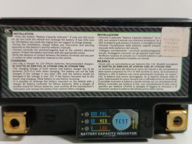 Ecost customer return BC Lithium Batteries BCTX5LFPS LiFePO4 Motorcycle Battery