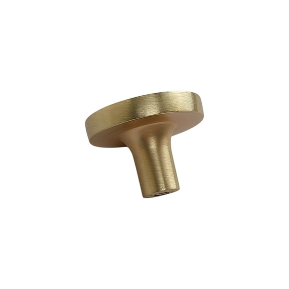 Bouton de meuble LEDER, Finition métal doré et cuir