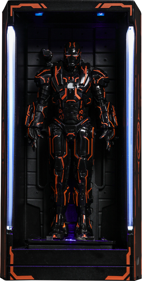 Figurine Hot Toys MMSC013 - Marvel Comics - Iron Man 2 - Neon Tech War Machine Hall Of Armor Miniature Collectible