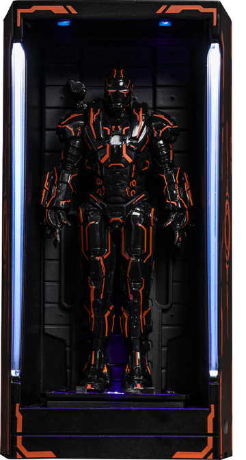 Figurine Hot Toys MMSC013 - Marvel Comics - Iron Man 2 - Neon Tech War Machine Hall Of Armor Miniature Collectible