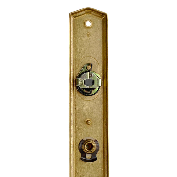 2 poignées de porte ATTILA, Verrou de condamnation pour salles de bain/WC, Finition laiton poli doré, Entraxe standard 195 mm