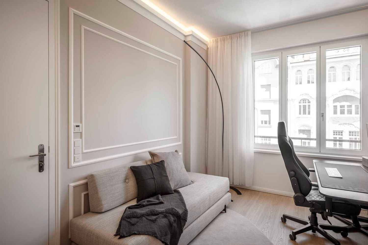 Cimaise NMC WL7 WALLSTYL Noel Marquet Profil de décoration design moderne blanc 2 m
