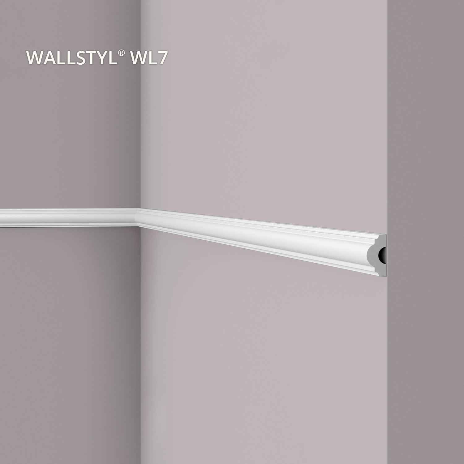 Cimaise NMC WL7 WALLSTYL Noel Marquet Profil de décoration design moderne blanc 2 m