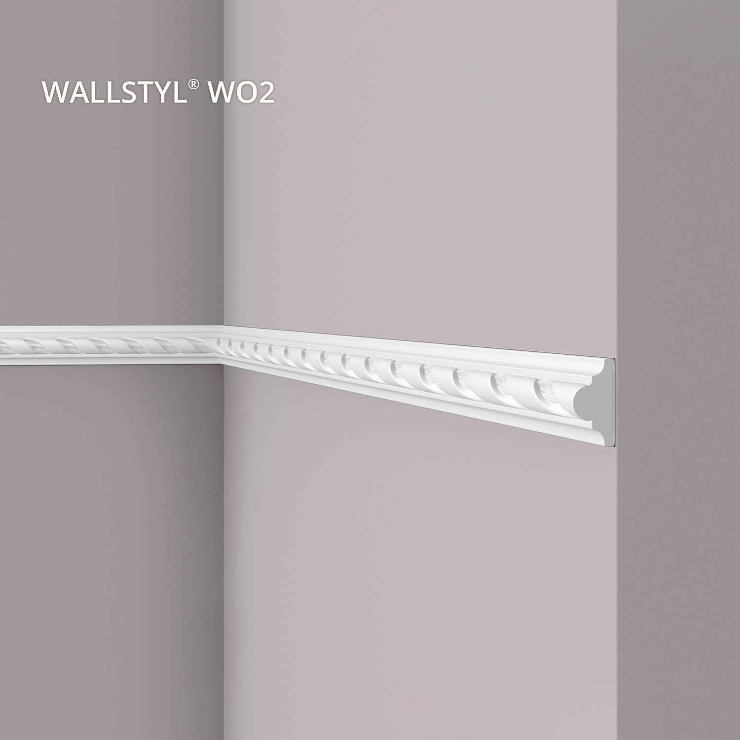 Cimaise NMC WO2 WALLSTYL Noel Marquet Profil de décoration design moderne blanc 2 m