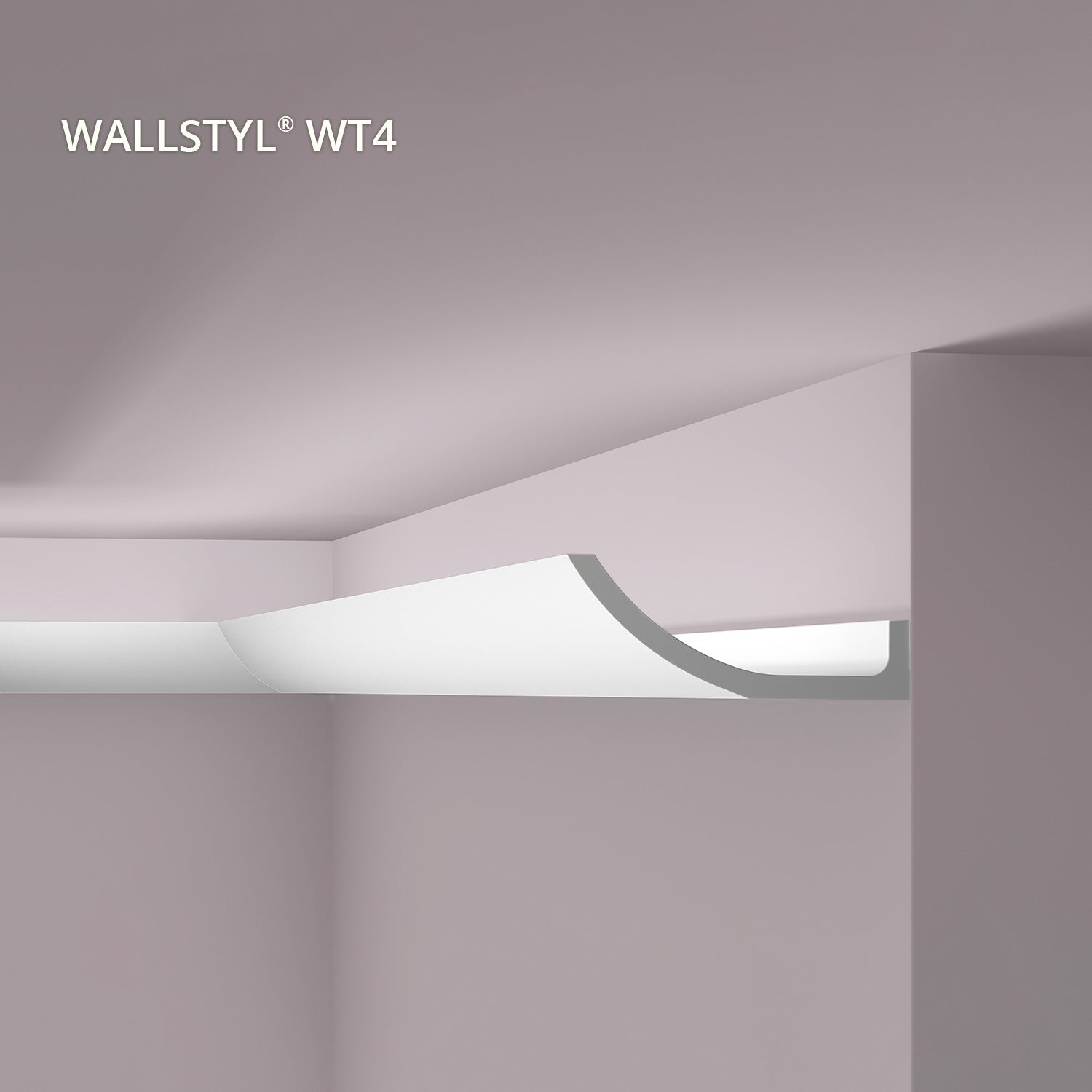 Corniche NMC WT4 WALLSTYL Noel Marquet Moulure décorative Corniche de plafond Éclairage indirect design intemporel classique blanc 2 m - 0