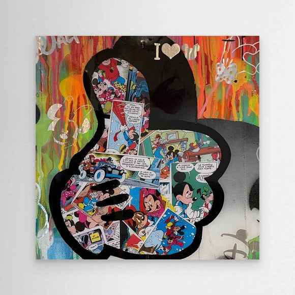 Main de Mickey - impression sur toile de l'œuvre originale