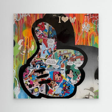 Main de Mickey - impression sur toile de l'œuvre originale de Vincent STREIFF