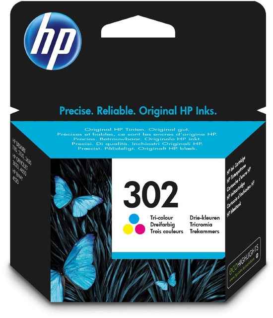 Cartouche d'encre HP 302, tricolore