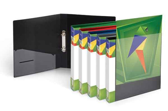 Binder Forpus, A4 / 30 mm, 2 rings, Ø 16 mm, plastic, black 0804-107