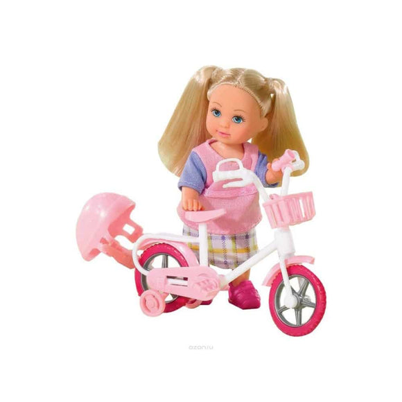 Lalka EVI na rowerze górskim