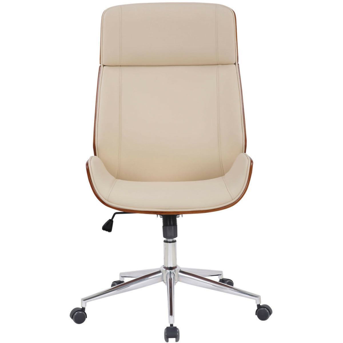 Fauteuil de bureau Varel - Noyer - Crème