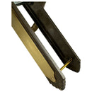 2 poignées de porte sur plaque ISABELLA, Sans trou pour pièce à vivre, Finition laiton patiné, Entraxe standard 195 mm-7