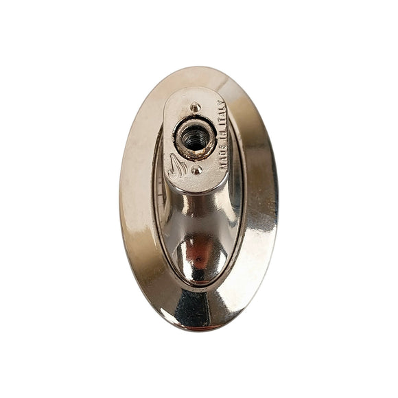 Bouton de meuble STARK, Finition nickel brillant & céramique noire