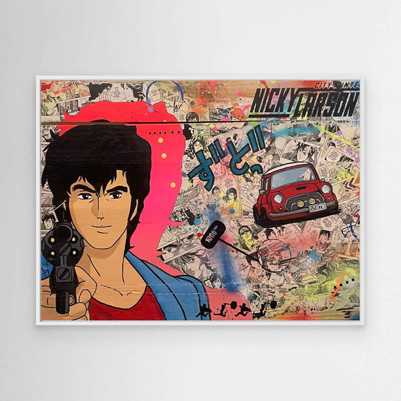 Nicky Larson reproduction officielle sur toile de l'œuvre
