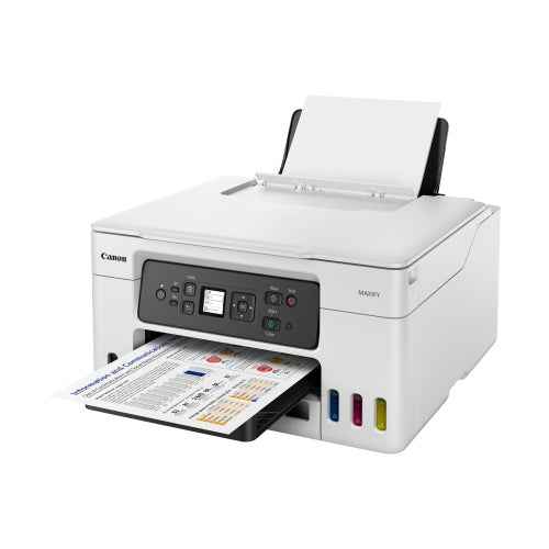 Imprimante jet d'encre couleur multifonction Canon MAXIFY GX3050, rechargeable A4, 350 feuilles, USB 2.0, Wi-Fi (ac)
