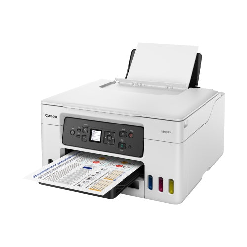 Imprimante jet d'encre couleur multifonction Canon MAXIFY GX3050, rechargeable A4, 350 feuilles, USB 2.0, Wi-Fi (ac)