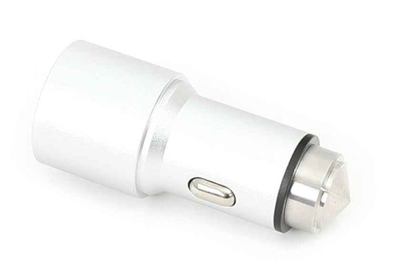 Chargeur de voiture Omega 2xUSB 2100mA Métal, argent (43344)