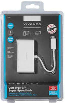 Hub USB Vivanco USB-C 3.1 4 ports, blanc (34292)