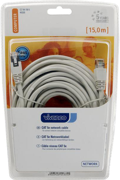 Vivanco ethernet cable CAT 5e 15m (45335)