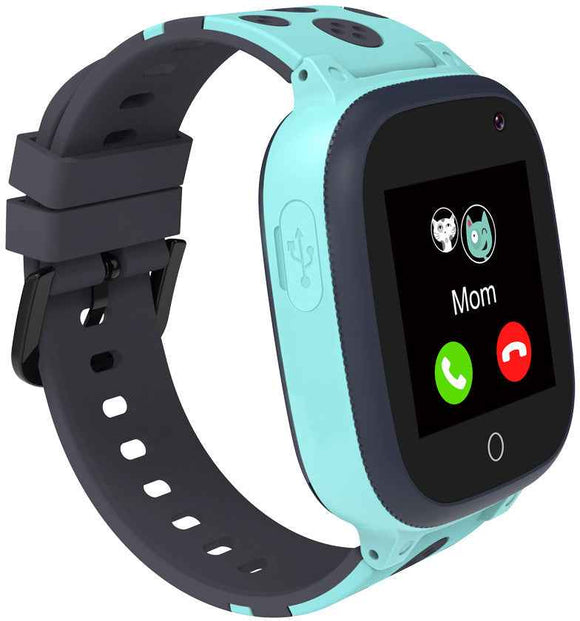 CANYON Sandy KW-34, Kids smartwatch, 1.44 inch colorful screen, GPS function, Nano SIM card, 32+32MB, GSM(850/900/1800/1900MHz), 400mAh battery, compatibility with iOS and android, Blue, host: 52.9*40.3*14.8mm, strap: 230*20mm, 42g