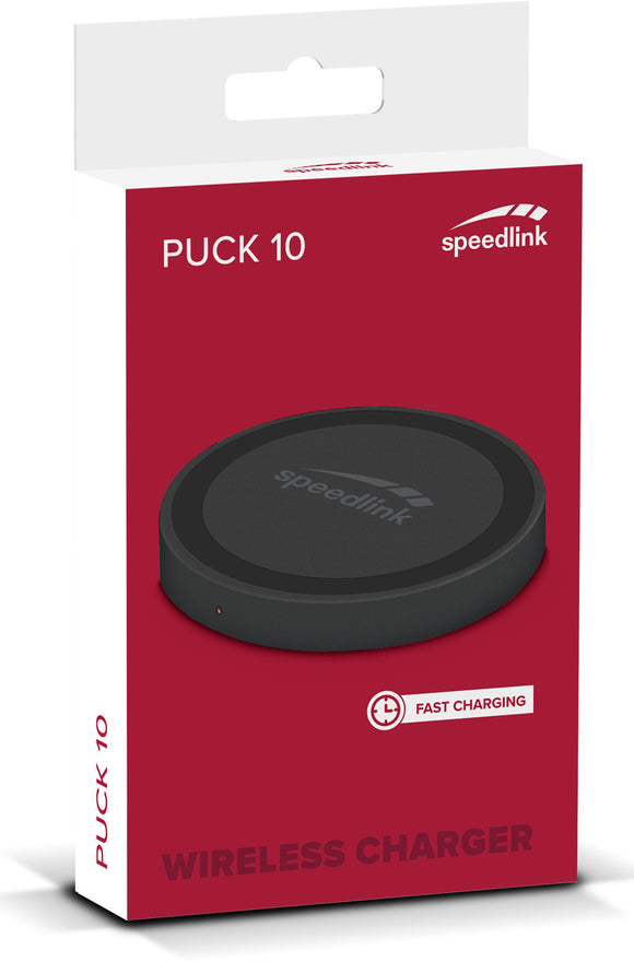 Chargeur sans fil speedlink puck 10 noir sl-690403-bk