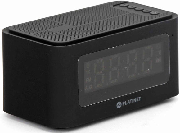 Enceinte sans fil Platinet + réveil Bluetooth 5W PMGC5B