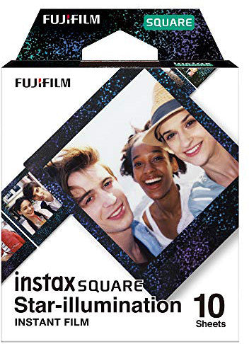 Fujifilm | Instax Square star Illumination Instant film (10pl) | 86 x 72 mm | Print Size: 86mm x 72mm, Image size: 62mm x 62mm | Quantity 10