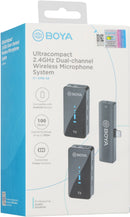 Microphone double sans fil numérique Boya, USB Type-C (2,4 GHz) « BY-XM6-S6 » (jaune 0,18 €)