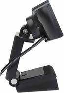 Manhattan USB Webcam, Two Megapixels (Clearance Pricing), 1080p Full HD, USB-A, Integrated Microphone, Adjustable Clip Base, 30 frame per second, Black, Three Year Warranty, Box-5