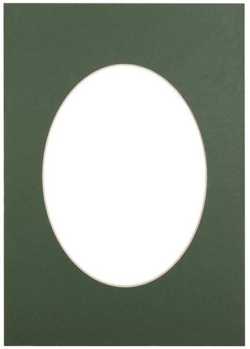 Passepartout 21x29,7, ovale vert