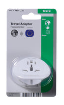 Adaptateur de voyage Vivanco Monde-UE (39615)