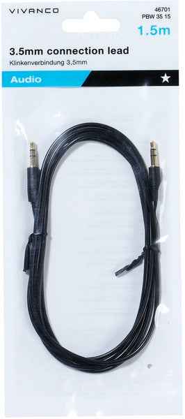 Vivanco cable 3.5mm - 3.5mm 1.5m (46701)