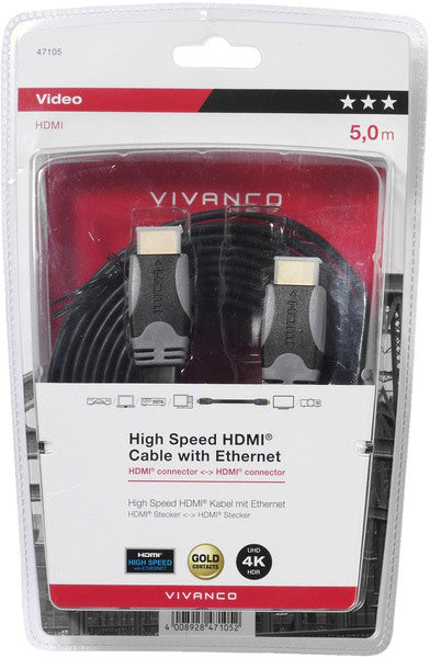 Câble HDMI plat Vivanco 5 m (47105)