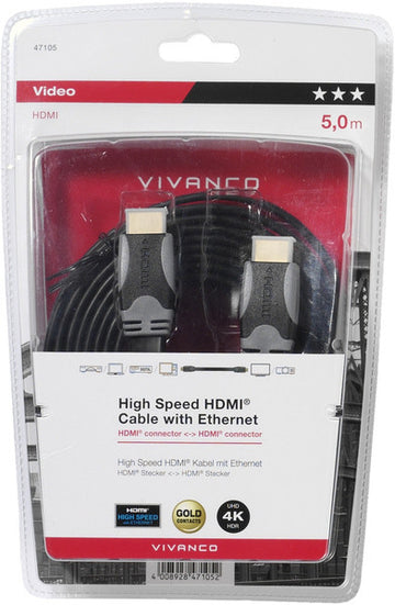 Câble HDMI plat Vivanco 5 m (47105)