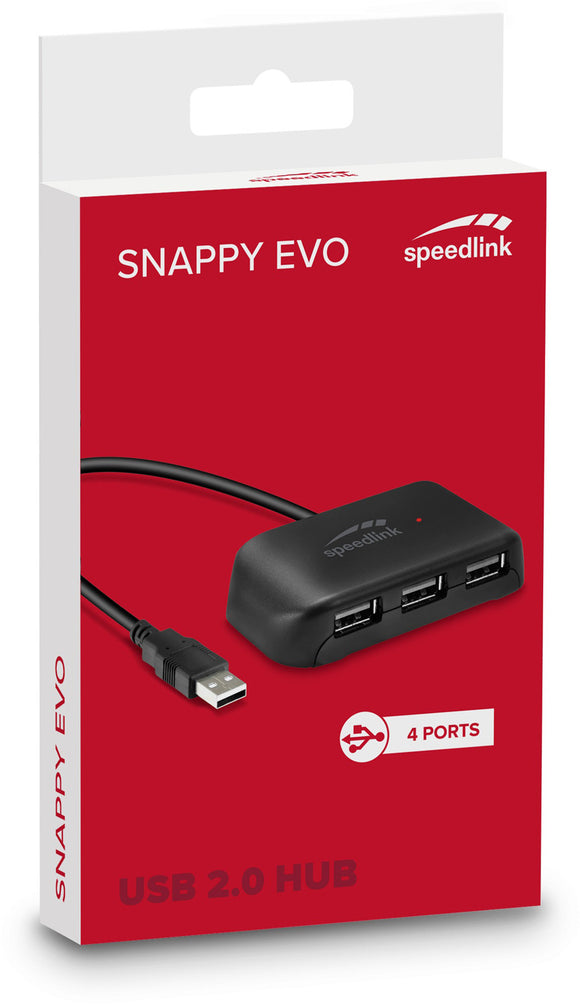 Concentrateur USB Speedlink Snappy Evo USB 2.0 4 ports (SL-140004)