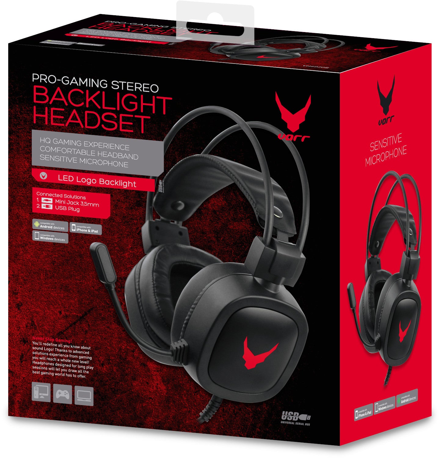 Casque omega varr vh6020 noir