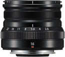 Objectif Fujifilm Fujinon XF 16 mm f/2,8 R WR, noir